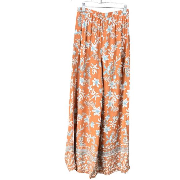 AaKaa Floral Wide Leg Palazzo Pants Size S - Picture 2 of 10